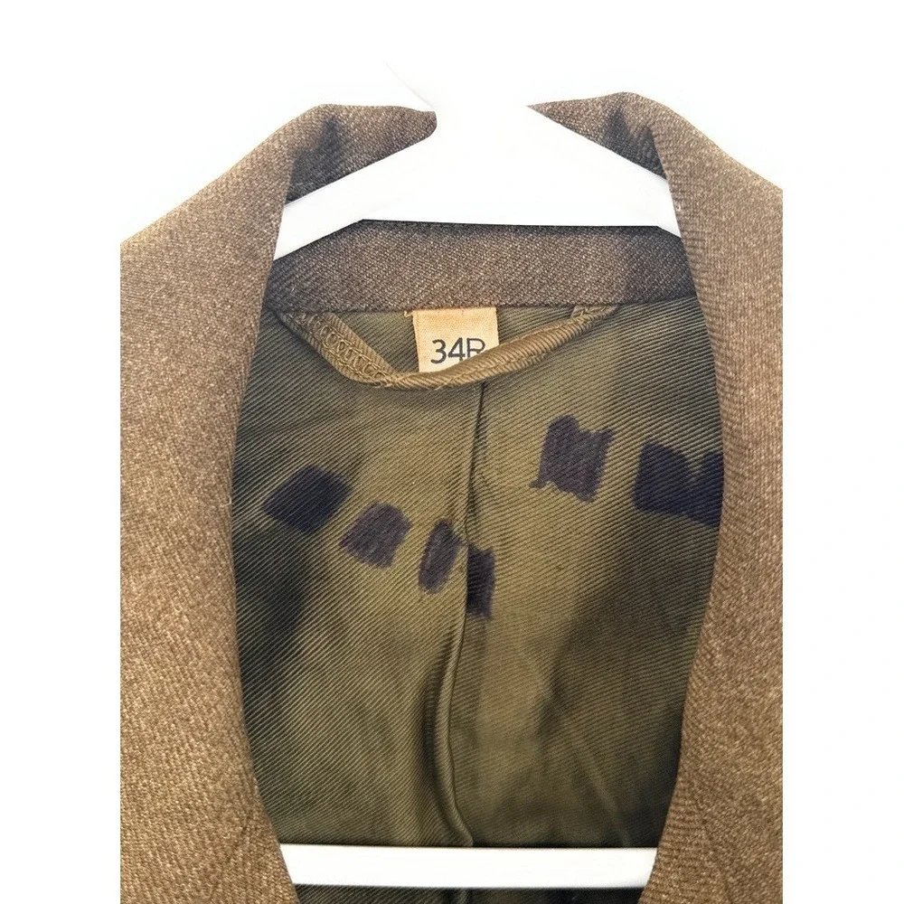 Wwii Army Coat Jacket Brown Uniform - Picture 2 of 7